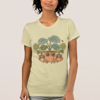 Retro Växter Mamma Cool Monstera Växt Illustration T Shirt