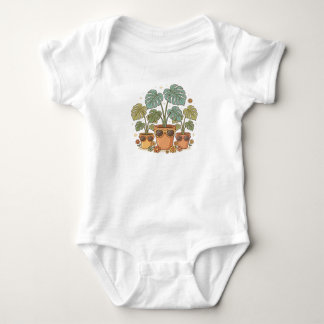 Retro Växter Mamma Cool Monstera Växt Illustration T Shirt