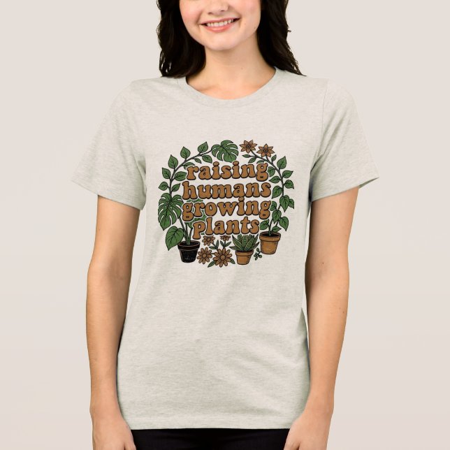 Retro växtmamma SVG Estetik T Shirt (Framsida)