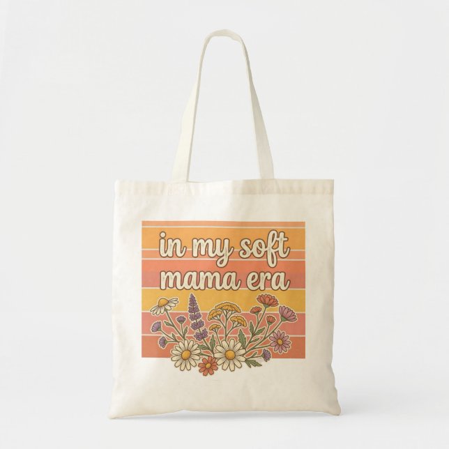 Retro växtmamma vildblomma SVG Estetisk Tygkasse (Framsidan)