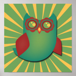 Retro Vector Uggla Poster