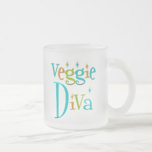 Retro VeggieDiva Frostad Glasmugg