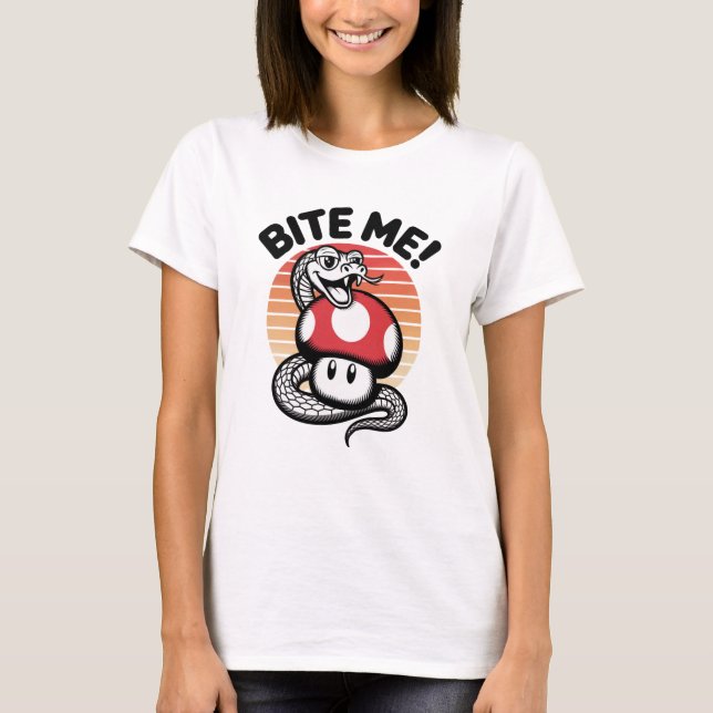 Retro Venom – Bit mig! T Shirt (Framsida)