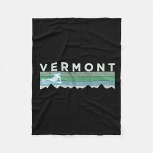 Retro Vermont Distress Långärmad Skiing Fleecefilt
