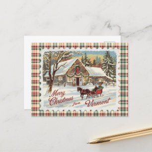 Retro Vermont julkort Helg Vykort