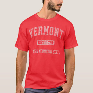 Retro Vermont Vintage Athletic Sports Designee vin T Shirt