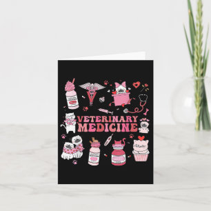 Retro veterinärmedicin Alla hjärtans dag Vet Tech Kort