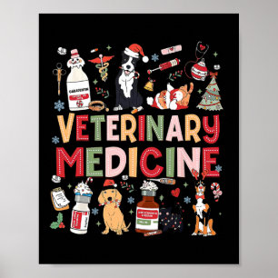 Retro Veterinary Medicine Vet Tech Cat Hund älskar Poster