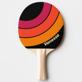 Retro VHS Cirkelrand med namn Pingisracket