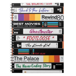 Retro VHS-filmdesign Anteckningsbok