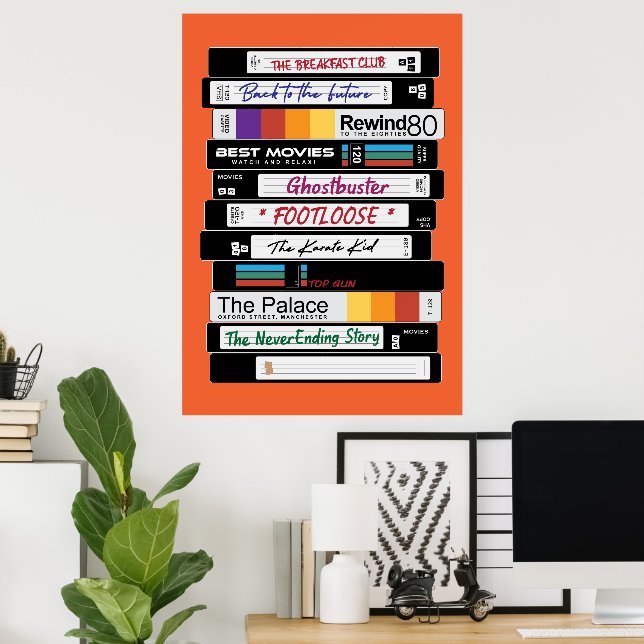 Retro VHS-filmdesign Poster (Hemmakontoret)