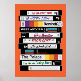 Retro VHS-filmdesign Poster