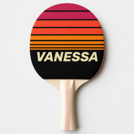 Retro VHS Horizon Ränder med Namn Pingisracket