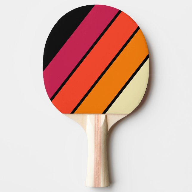 Retro VHS Kraftiga Ränder Pingisracket (Framsidan)