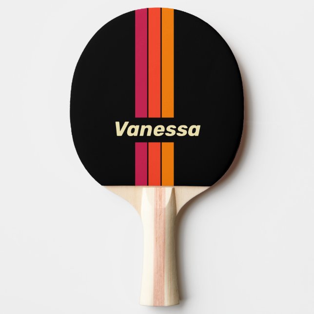 Retro VHS Pin Ränder med Namn Pingisracket (Framsidan)
