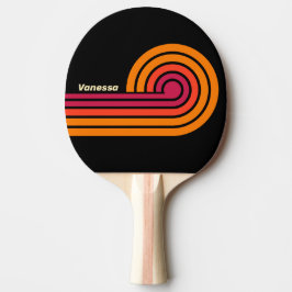 Retro VHS-ränder med namn Pingisracket