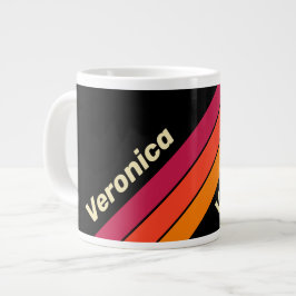 Retro VHS Stripes med namn Jumbo Mugg