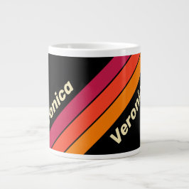 Retro VHS Stripes med namn Jumbo Mugg
