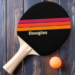 Retro VHS Striping med Namn Pingisracket<br><div class="desc">Retro VHS Rand Ping Pong Paddle, där nostalgia möter högintensiva spel. Med den här paddeln kombineras vintagens estetik med modern prestanda, vilket ger en unik snyggt på pingpong bord. Med sin öga-fångst VHS rand mönster betalar den här paddeln hyllning till det tidigare ikonvideoformatet. Det djärva färg och den särskiljande utformningen...</div>