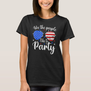 Retro Vi människor tycker om den Party amerikanska T Shirt