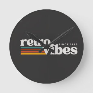 retro-vibbar rund klocka