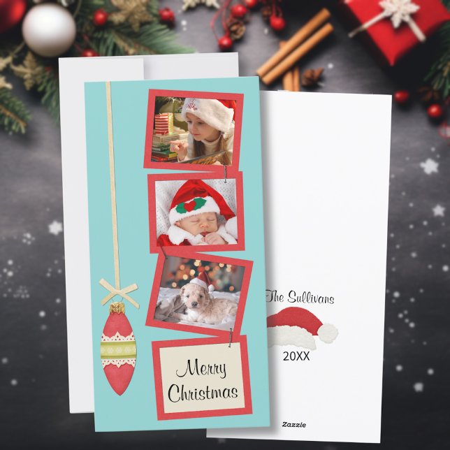 Retro Vibe 3-foto Julkort (Skapare uppladdad)