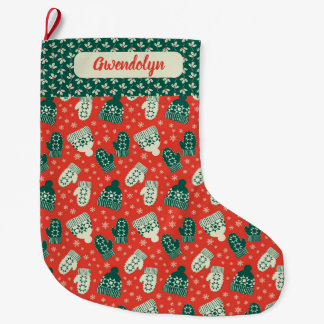 Retro Vibe Hats & Mittens julklapp Stor Julstrumpa