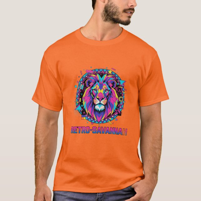 Retro Vibe Lejon T-shirt** T Shirt (Framsida)