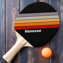 Retro Vibe Randig regnbåge med namn