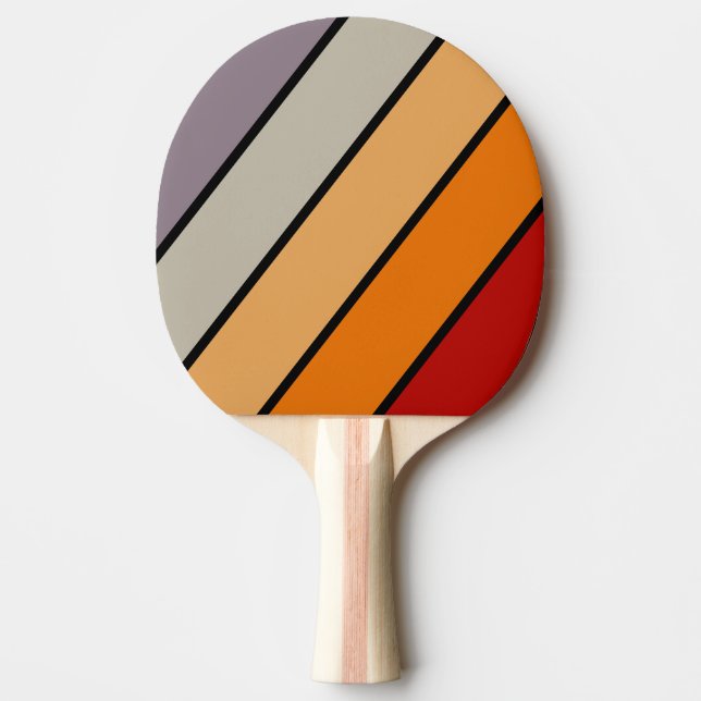 Retro Vibe Regnbåge Feta Ränder Pingisracket (Framsidan)