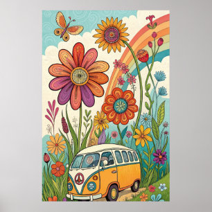 Retro Vibe Road Resa Poster