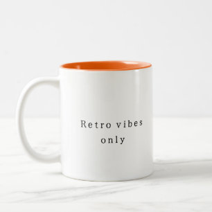 Retro vibes endast enkel och Elegant Två-Tonad Mugg