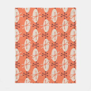 Retro Vibes: Geometric Burst Mönster Fleecefilt