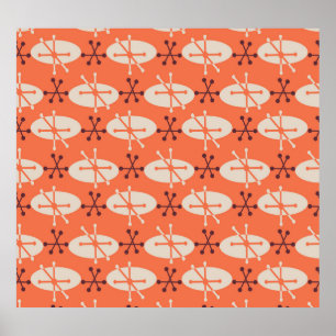Retro Vibes: Geometric Burst Mönster Poster