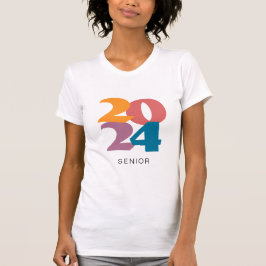 Retro Vibes Studenten 2024 Senior Personlig T Shirt