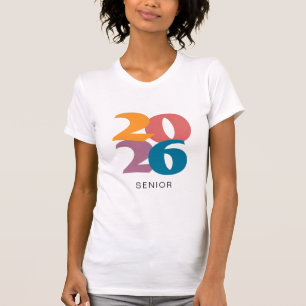 Retro Vibes Studenten 2024 Senior Personlig T Shirt