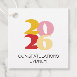 Retro Vibes Studenten Firande Party Gåvor Etiketter