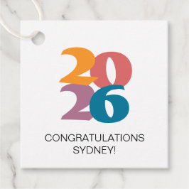 Retro Vibes Studenten Firande Party Gåvor Etiketter