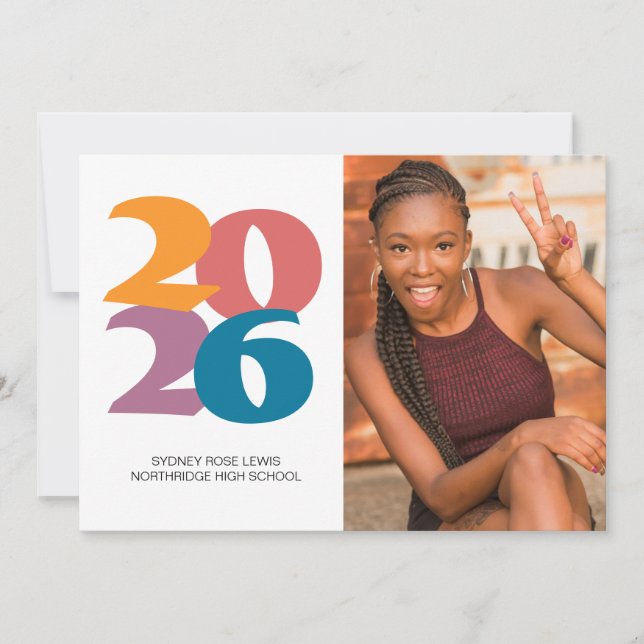 Retro Vibes Studenten Firande Party Meddelande (Framsida)