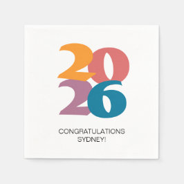 Retro Vibes Studenten Firande Party Pappersservett