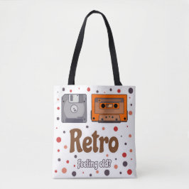 Retro Vibes Tote Bag - Klassisk Coola Tygkasse