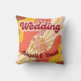 Retro Vibes Vintage bröllop Kudde