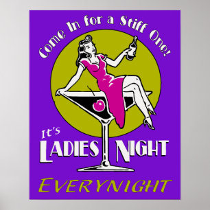 Retro vibrerande damnatt poster