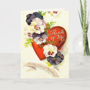 Retro Victorian Valentine Day Card Helgkort