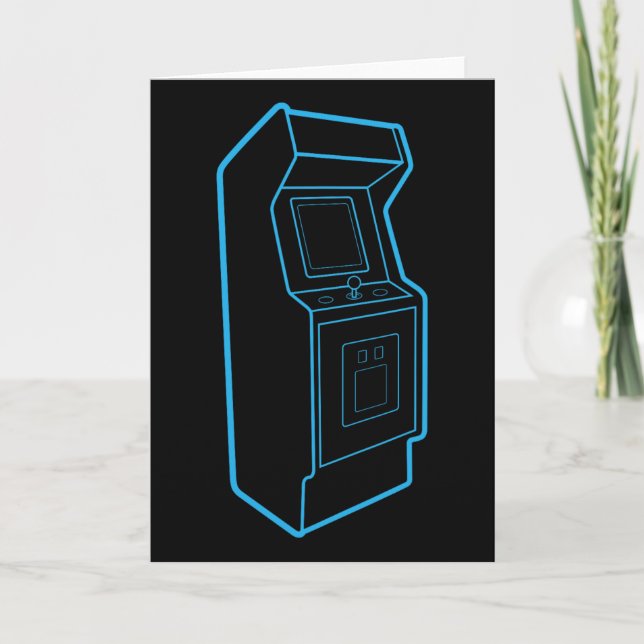 Retro Video Game Arcade Cabinet  Kort (Framsida)