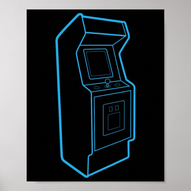 Retro Video Game Arcade Cabinet  Poster (Framsidan)