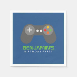 Retro Video Game Controller födelsedag Pappersservett