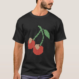 Retro Video Game Pixel Cherry Coola Cherries Älska T Shirt