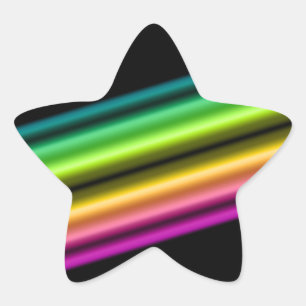 retro video neonrand : stjärnformat klistermärke