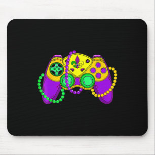 Retro-videospelsstyrenhet med Mardi Gras-spel Musmatta